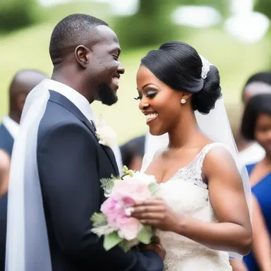 The beautiful bride couldn't help but bawl tears of joy as her groom professed his love during the wedding ceremony.