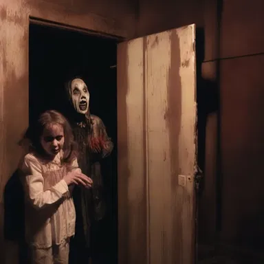 As the haunted house came into view, the terrified visitors began to bawl in fear.