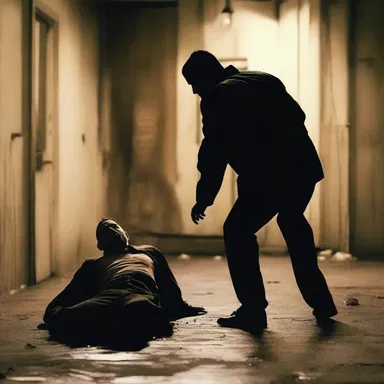 In the suspenseful scene, the character bawled for help as the killer approached.