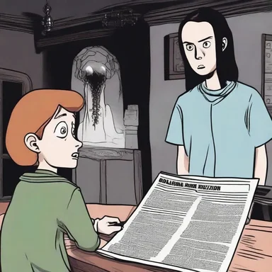 In the horror movie, the protagonist cross-checks the information given by different characters to uncover the truth about the haunted house.