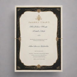 Elegant graphic design for a dinner party at 'James Hotel' on the 20th of January, 2024. The invitation must convey luxury, warmth, and hospitality, featuring hotel location at 'Hotel Lodge'.