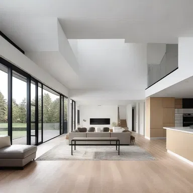 The open concept design of this house allows for a seamless flow and creates a running game throughout the entire space.