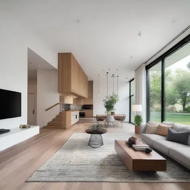 The open concept design of this house allows for a seamless flow and creates a running game throughout the entire space.
