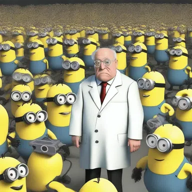 The mad scientist used his invention to spawn an army of robot minions.