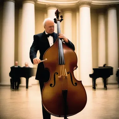 The contrabass played a deep and melodic line in the romantic symphony.