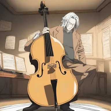 The contrabass created an intense and suspenseful atmosphere in the anime soundtrack.