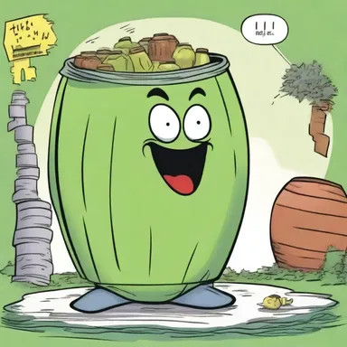 In the comic strip, the mischievous characters hid inside a giant pickle barrel to pull off their pranks.
