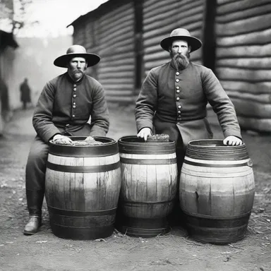 During the American Civil War, soldiers relied on pickle barrels to preserve food while on long marches.