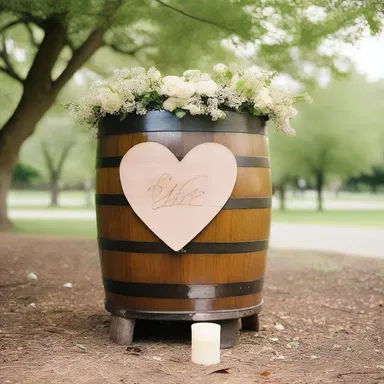 As a gesture of love, the young couple engraved their initials on a heart-shaped pickle barrel and buried it under a flowering tree.