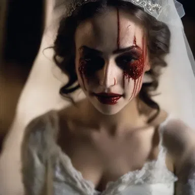 In the horror movie, the possessed bride gave away her soul to the demon during the wedding ceremony.