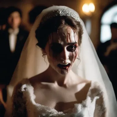In the horror movie, the possessed bride gave away her soul to the demon during the wedding ceremony.