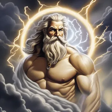 According to Greek mythology, the god Zeus possessed various material treasures, including his iconic thunderbolt.