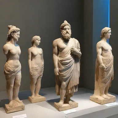 The curator of the mythology section ensured that the ancient Greek statues and mythological artifacts were preserved and displayed appropriately.