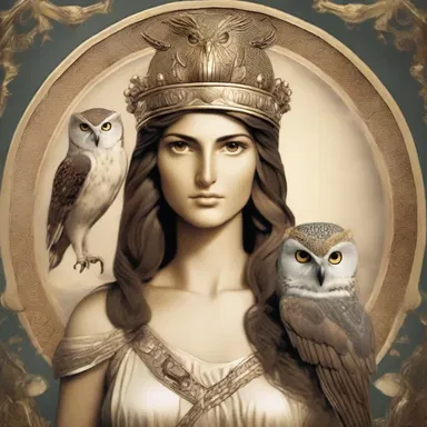 In Greek mythology, the goddess Athena is often depicted with an owl, a hard-shelled creature, symbolizing wisdom and knowledge.