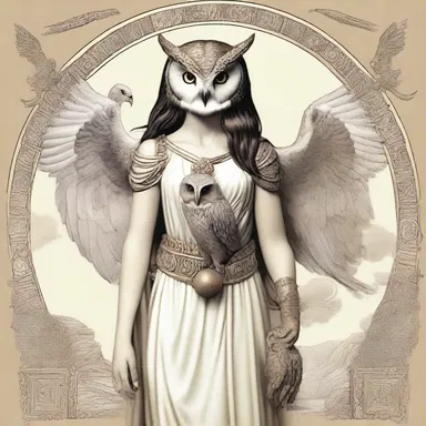 In Greek mythology, the goddess Athena is often depicted with an owl, a hard-shelled creature, symbolizing wisdom and knowledge.