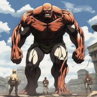 In the anime series Attack on Titan, the giant Titans are hard-shelled creatures that pose a constant threat to humanity.