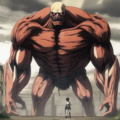 In the anime series Attack on Titan, the giant Titans are hard-shelled creatures that pose a constant threat to humanity.