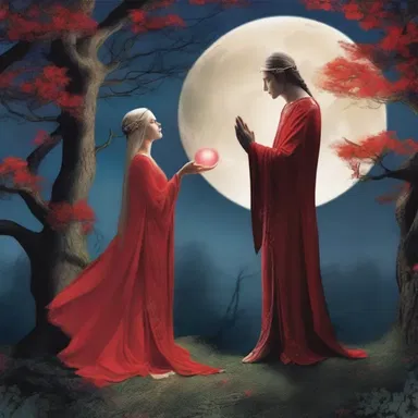 In the magical realm, when the moon glows red, elves go into estrus and mate to strengthen their powers.