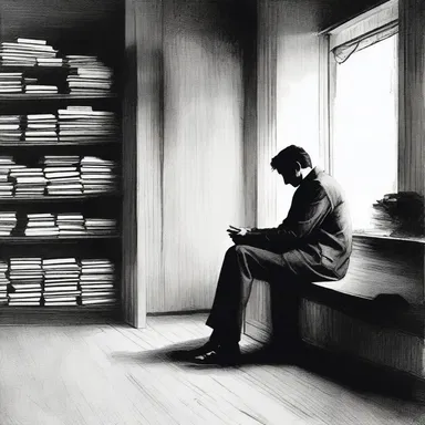 In the novel, the protagonist's lonesomeness was evident as he isolated himself from the rest of society.