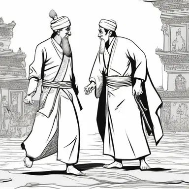 In many cartoons, characters from the occident and the orient often come into conflict with each other.