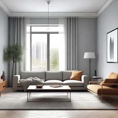 The minimalist style of the living room made it feel cold and listless, lacking in vibrant colors or interesting decorations.