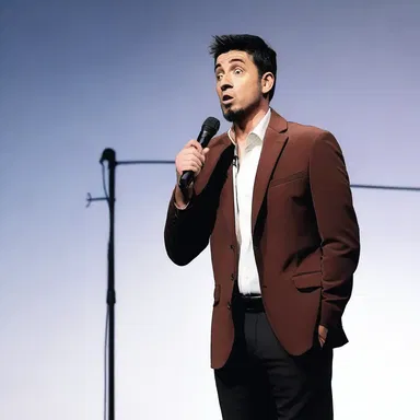 The stand-up comedian struggled to make the listless audience laugh.