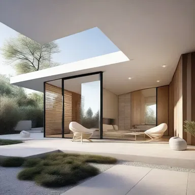 The modern minimalist style of architecture often focuses on creating a sense of rejuvenation and serenity.