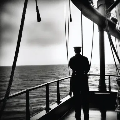 The captain stood on the fore of the ship, gazing out at the vast sea.