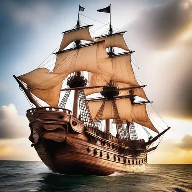 The author beautifully described the intricate carvings on the fore of the pirate ship in his novel.
