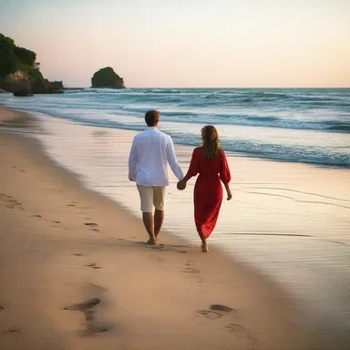 Walking hand in hand on the beach, they admired the beautiful colors and formations of the madrepore, feeling a deep sense of romance and awe.