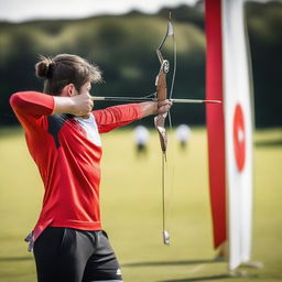 An image showcasing the sport of archery