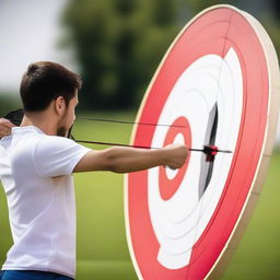 An image showcasing the sport of archery