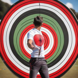 An image showcasing the sport of archery