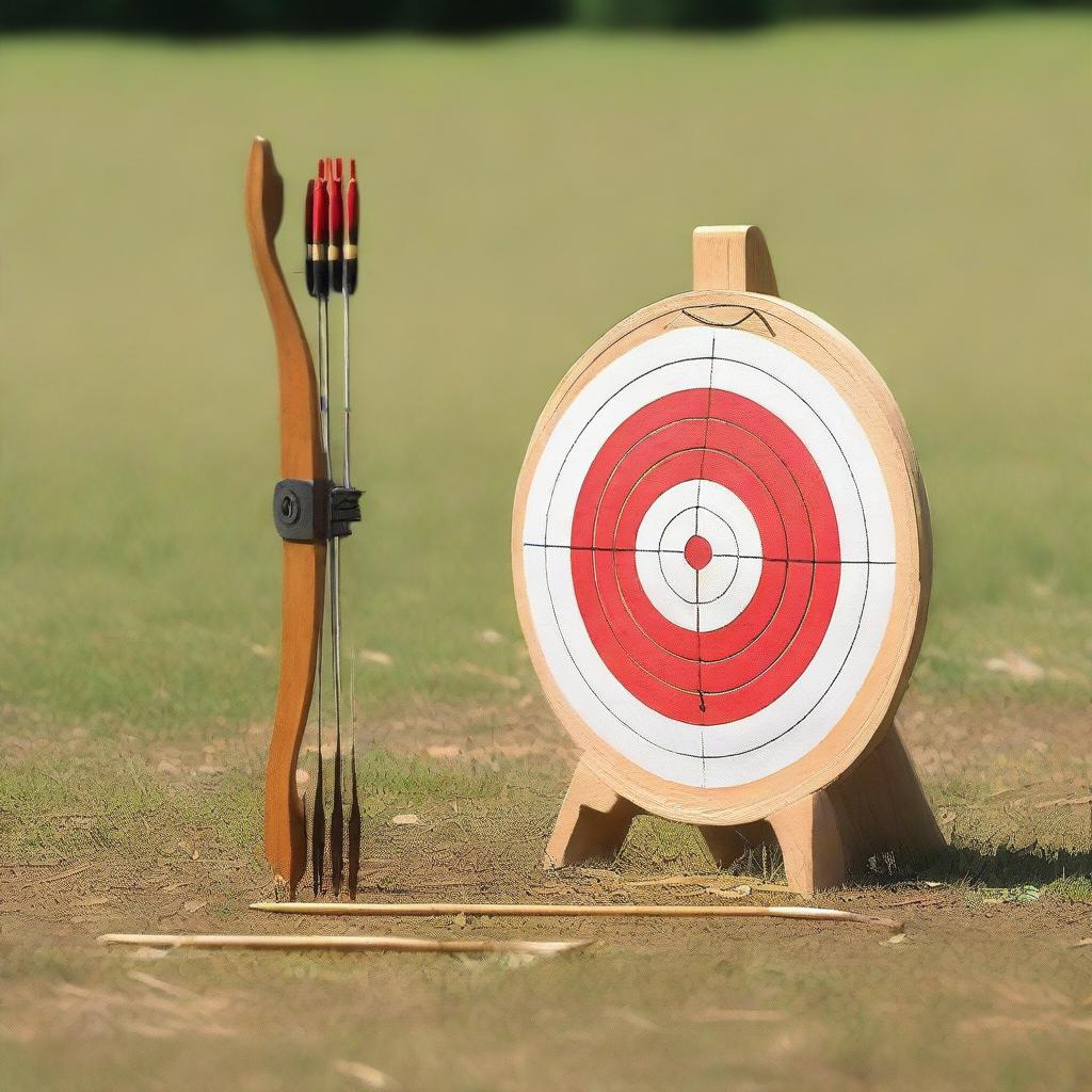 An image focusing on the equipment used in archery