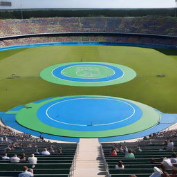 A high-quality image showcasing an archery field during an Olympic competition