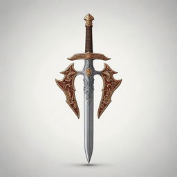 Excalibur logo, featuring a bold, ornate sword infused with a royal, medieval theme on a minimalist background