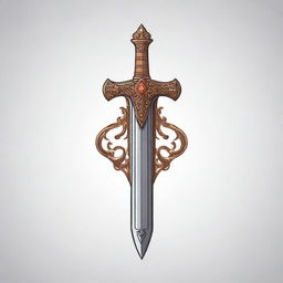 Excalibur logo, featuring a bold, ornate sword infused with a royal, medieval theme on a minimalist background