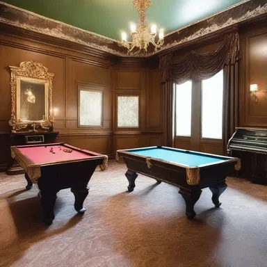 The lavish mansion had a dedicated gaming room where guests could enjoy a game of strip-jack-naked.