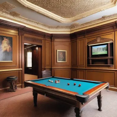 The lavish mansion had a dedicated gaming room where guests could enjoy a game of strip-jack-naked.