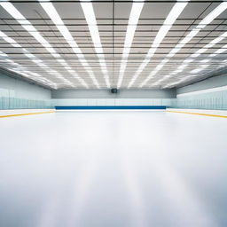 A high-quality image of a large, empty ice skating rink