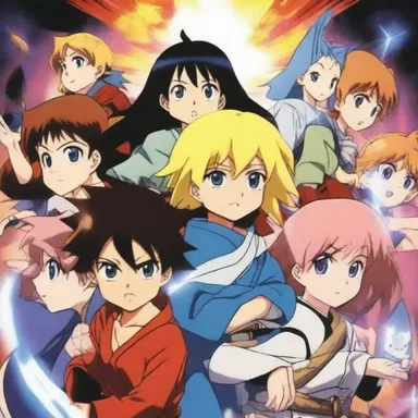 The anime series featured a group of children who discovered magical powers and fought against evil forces.