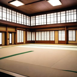 A high-quality image of an empty Karate-do dojo