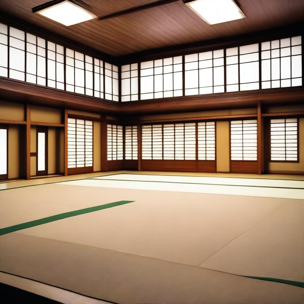 A high-quality image of an empty Karate-do dojo