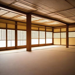 A high-quality image of an empty Karate-do dojo