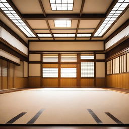 A high-quality image of an empty Karate-do dojo