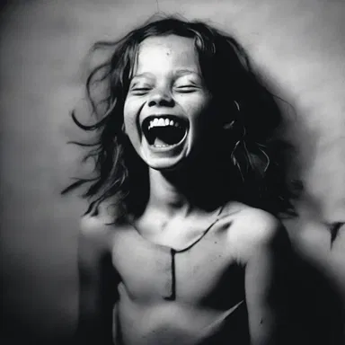 The child's eerie laughter sent chills down my spine.