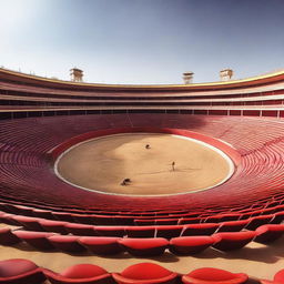 A high-quality image of a traditional bullfighting arena