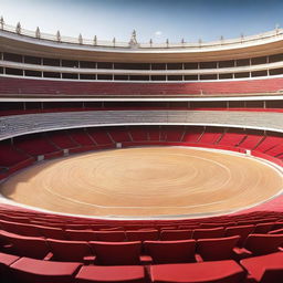 A high-quality image of a traditional bullfighting arena