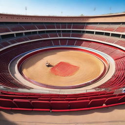 A high-quality image of a traditional bullfighting arena