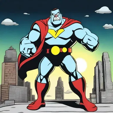 The megalomanic character in the cartoon series believed that he was the most powerful being in the universe.